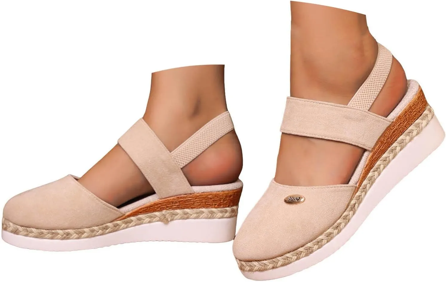 Orthopedic Wedge Sandals for Women Summer Dressy 2025 Closed Toe Wedges Espadrilles Platform Slingback Sandal Comfortable Slip On Casual Shoes