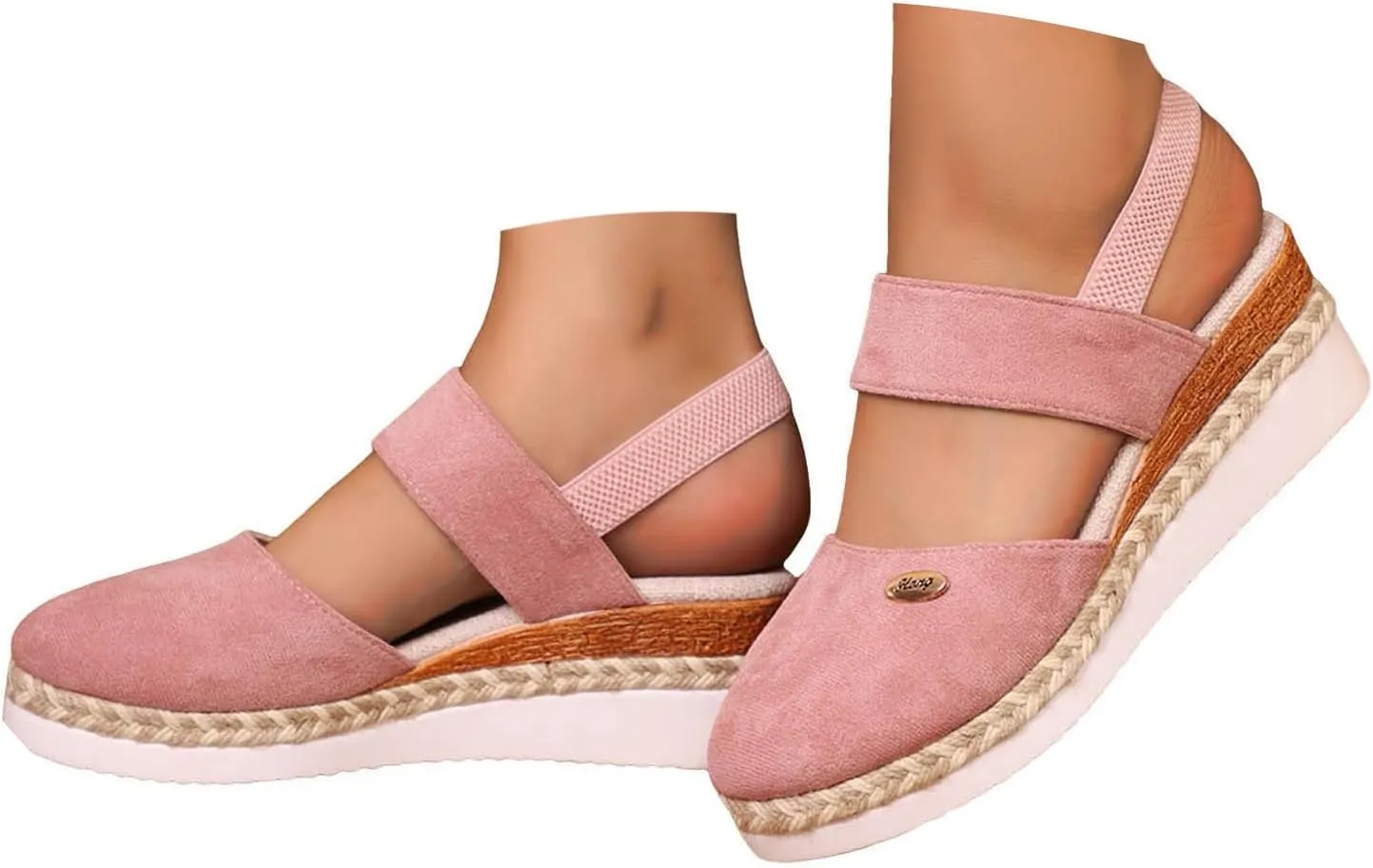 Orthopedic Wedge Sandals for Women Summer Dressy 2025 Closed Toe Wedges Espadrilles Platform Slingback Sandal Comfortable Slip On Casual Shoes