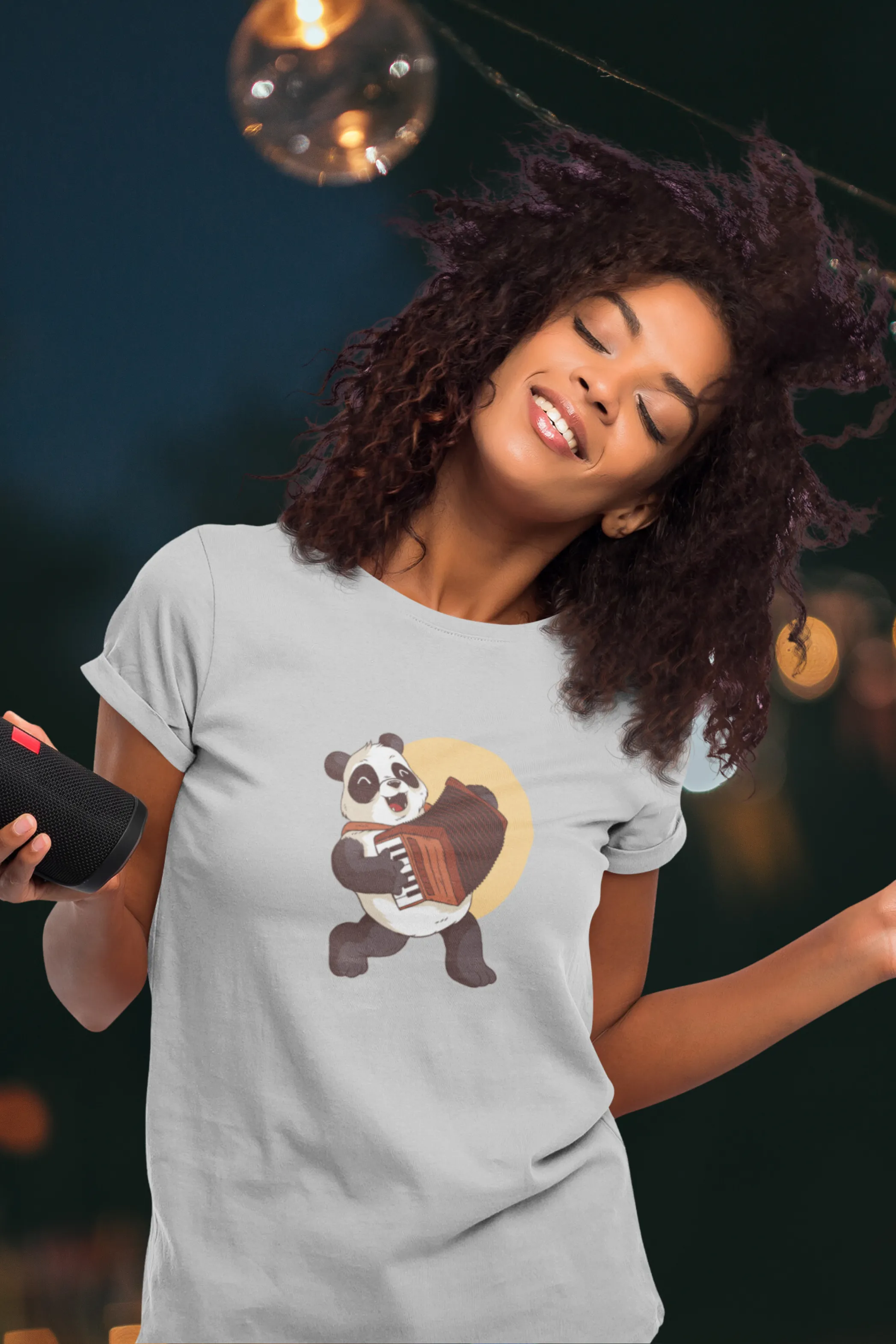 Panda Melody Printed T-shirt for women