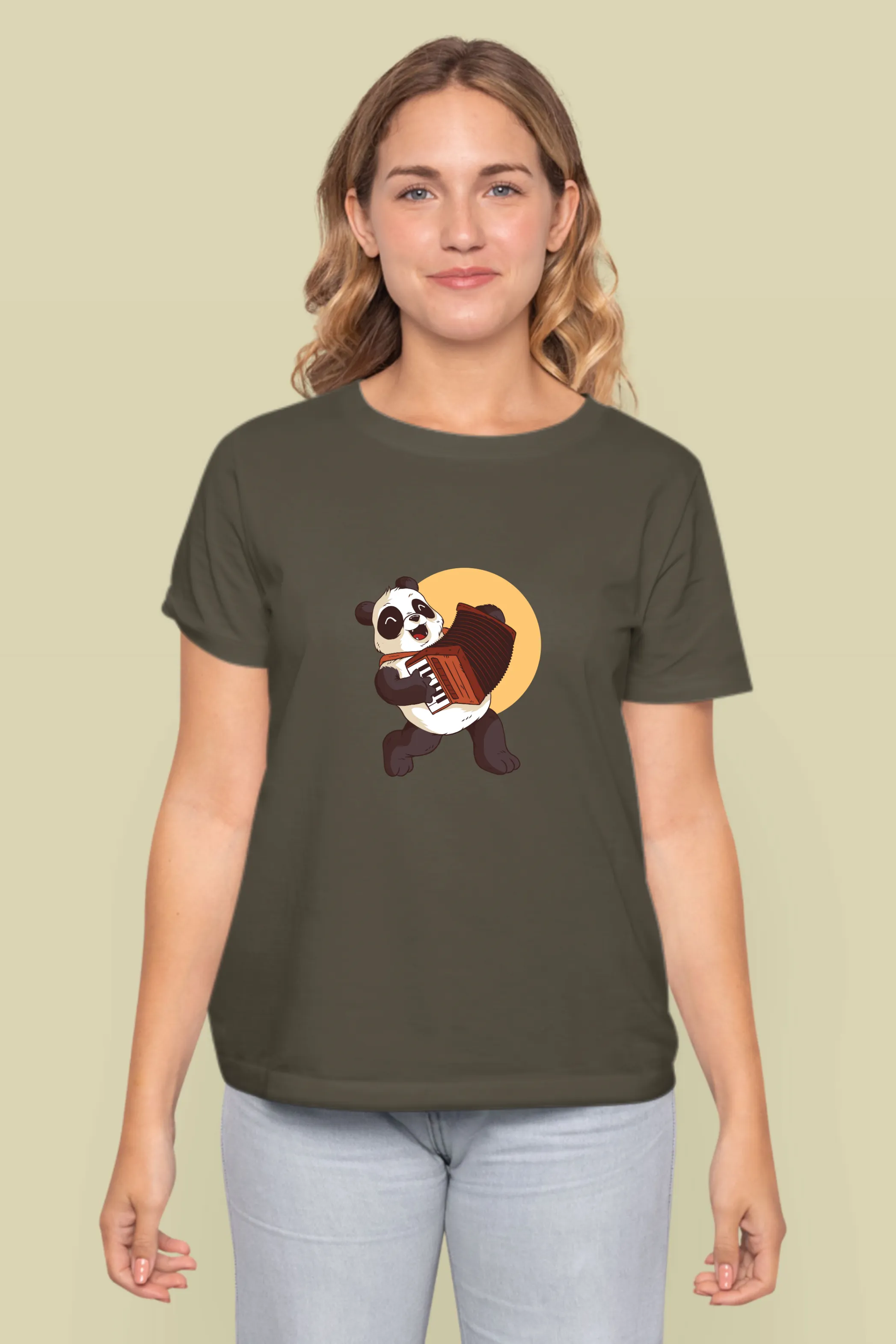 Panda Melody Printed T-shirt for women