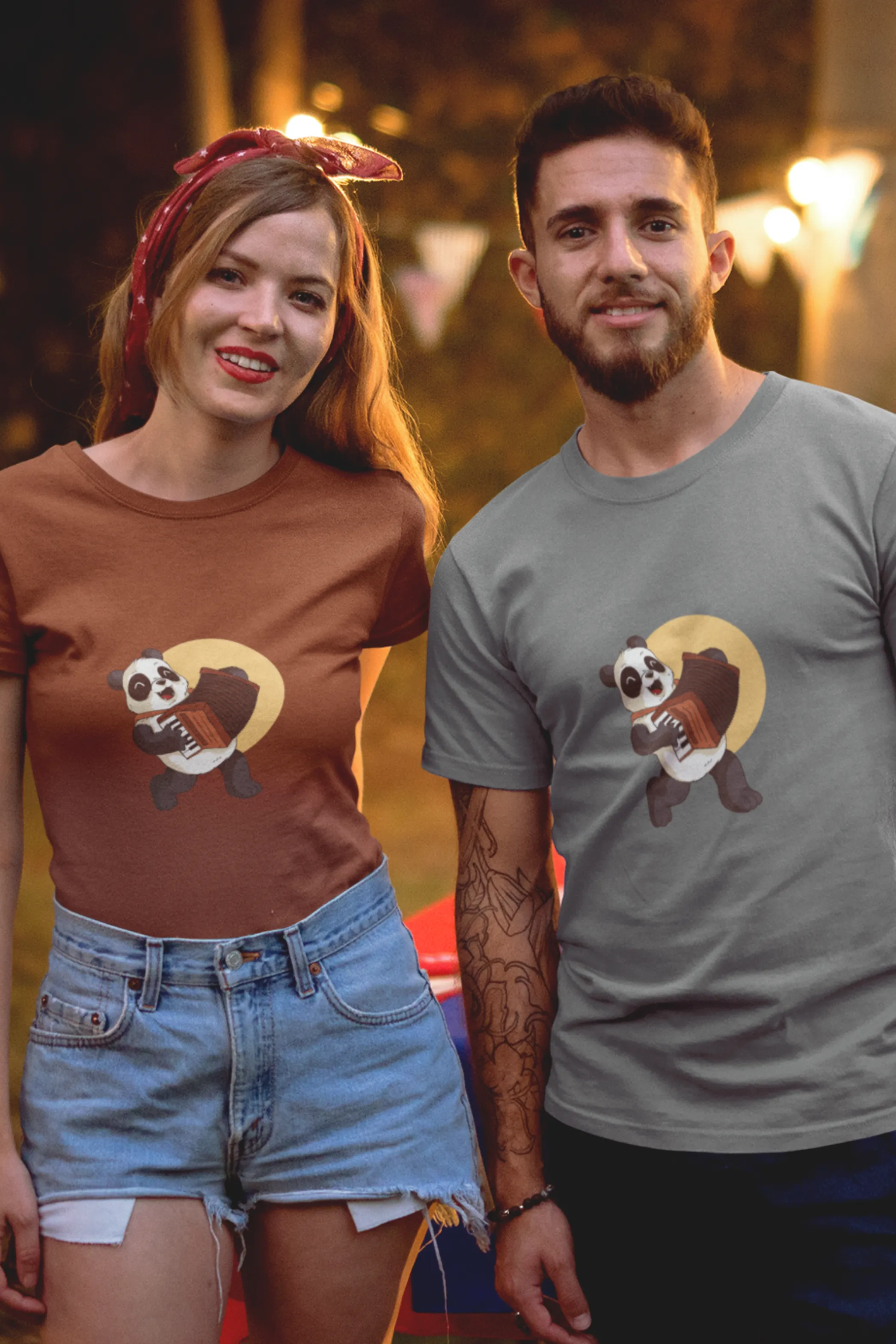 Panda Melody Printed T-shirt for women