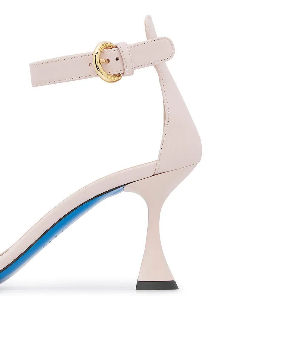 Pink nappa leather sandals