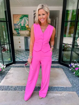 PINK STATE OF MIND VEST PANT SET