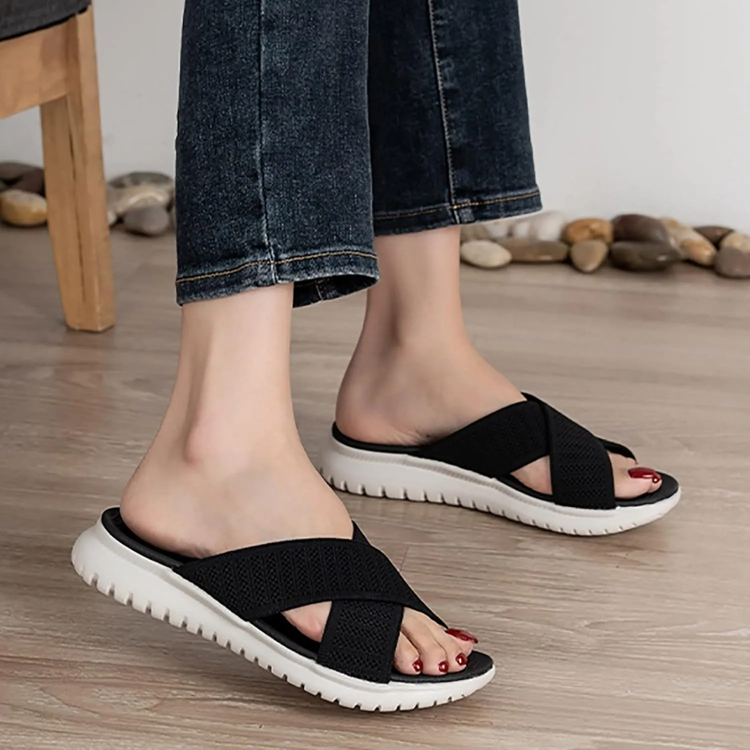 Plantar Fasciitis Slippers Women Sandal Heel Pain Summer Sandals for Women 2024 Comfort Sandals Woman Womens Tennis Shoes Size 11 Orthopedic Womens Summer Sandals Spring Sandals for Women 2024