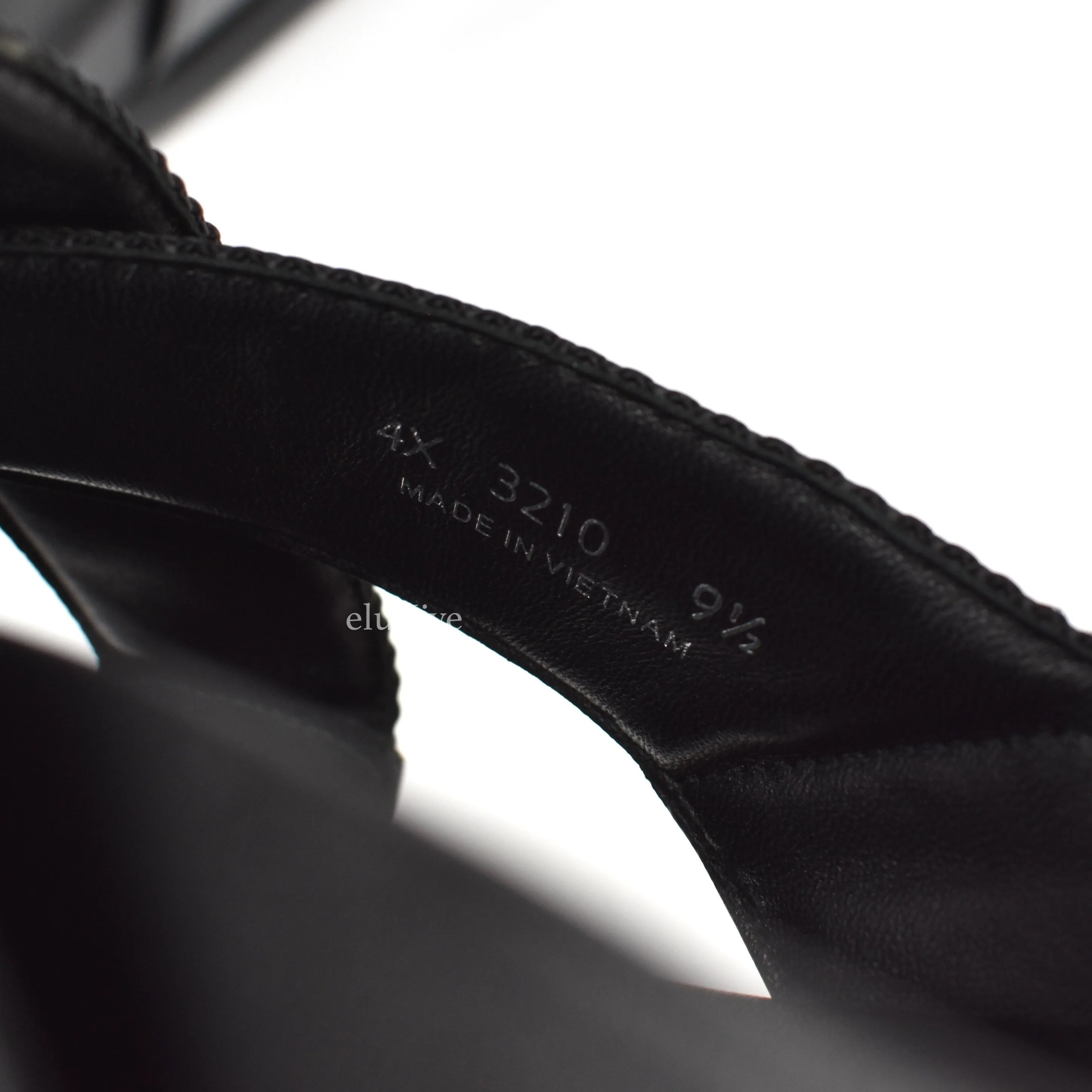 Prada - Black Leather Web Strap Sandals