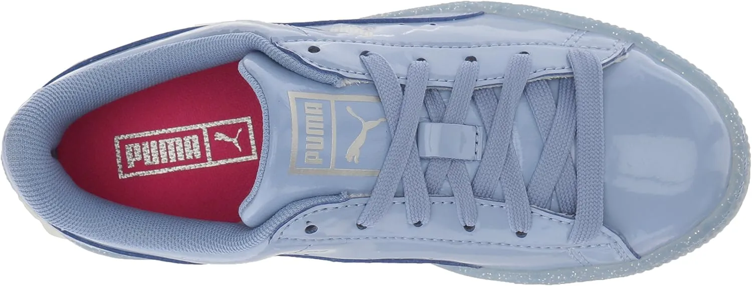 PUMA Unisex-Child Basket Patent Iced Glitz Sneaker