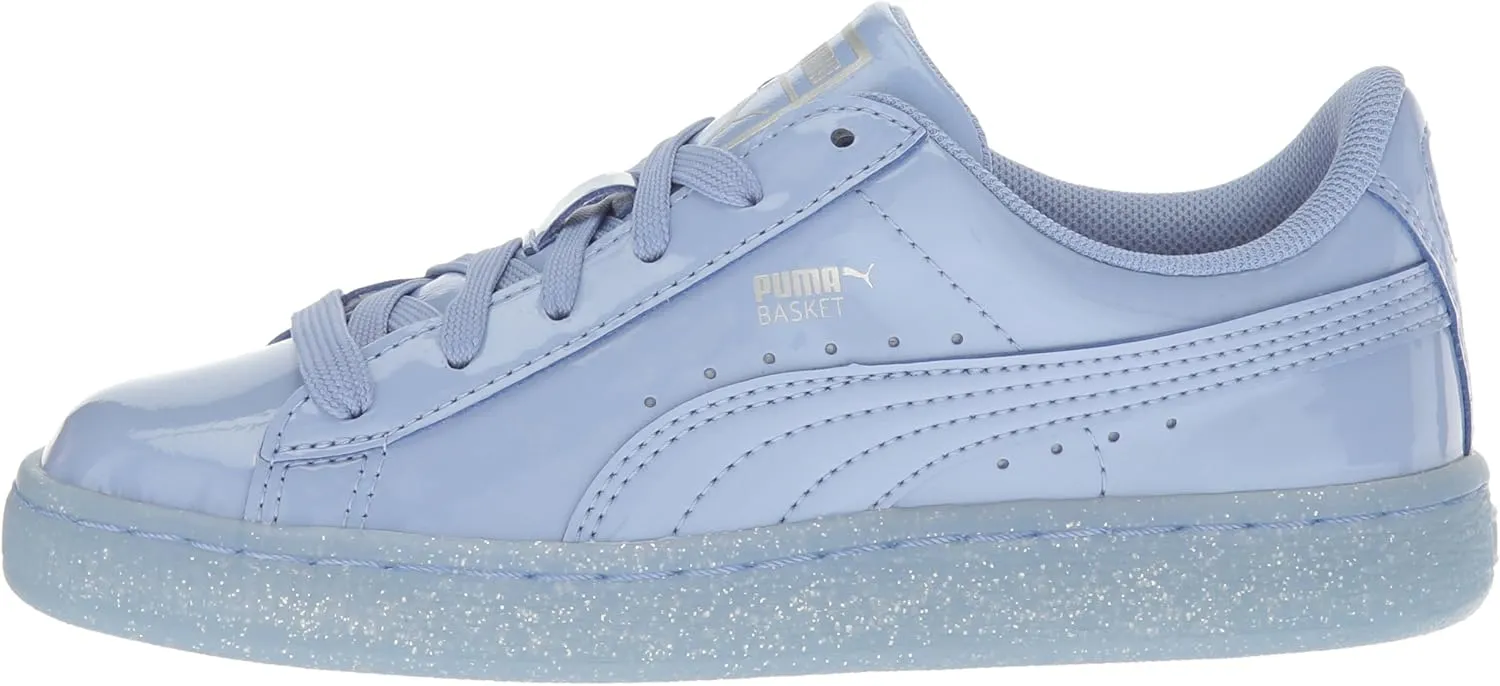 PUMA Unisex-Child Basket Patent Iced Glitz Sneaker