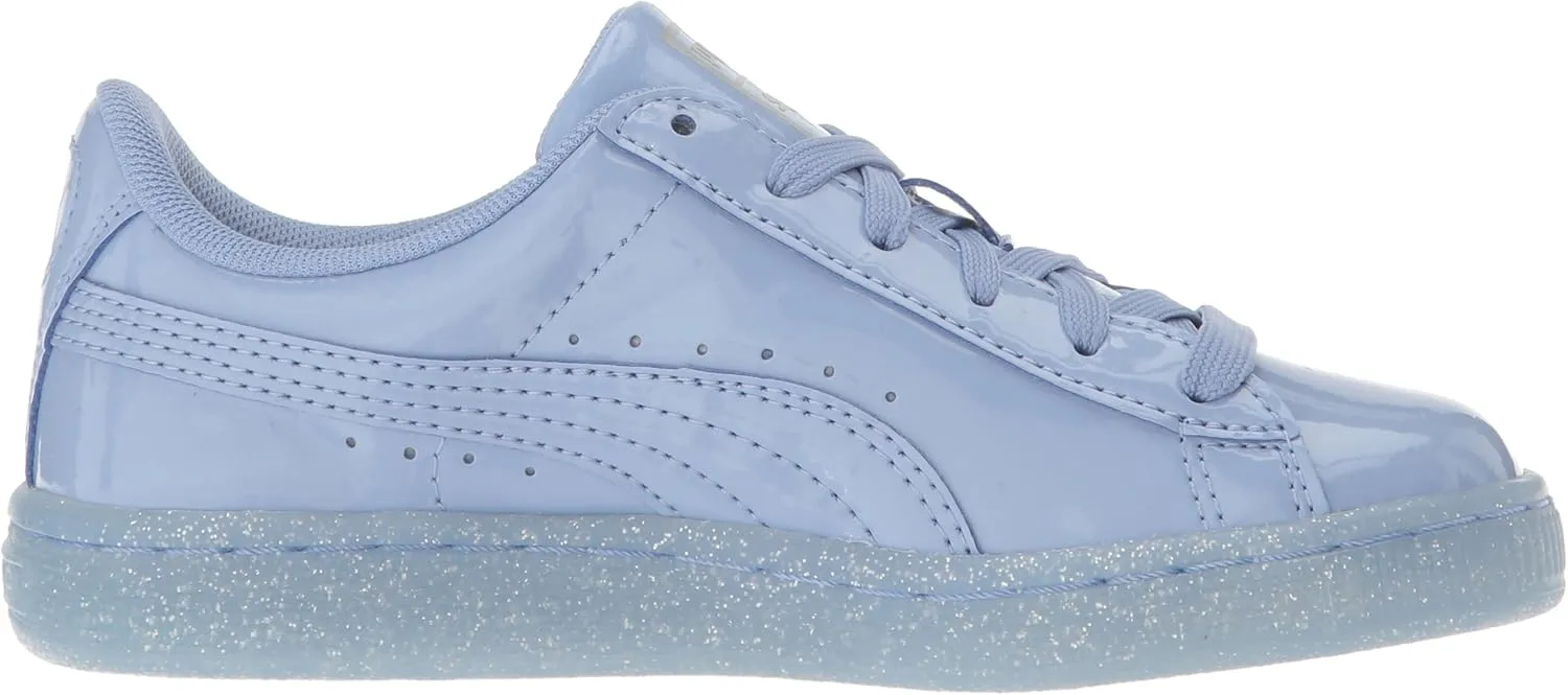PUMA Unisex-Child Basket Patent Iced Glitz Sneaker
