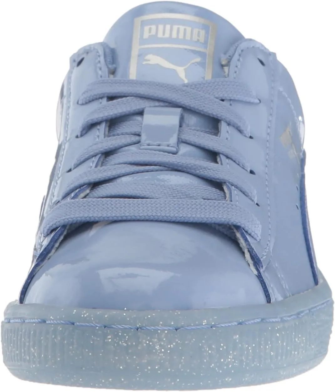 PUMA Unisex-Child Basket Patent Iced Glitz Sneaker