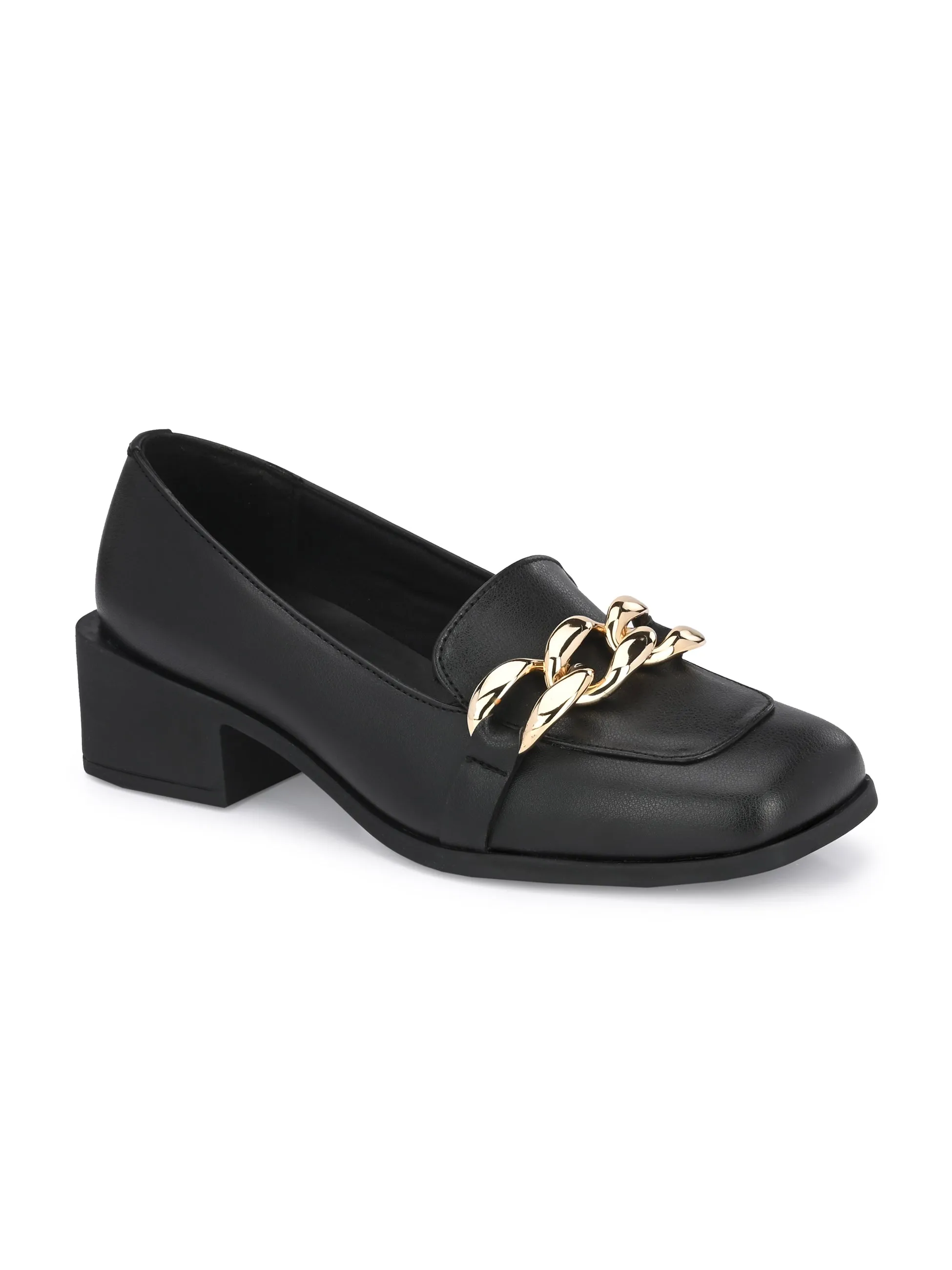 Queen Women's Moccasin with golden chain detail