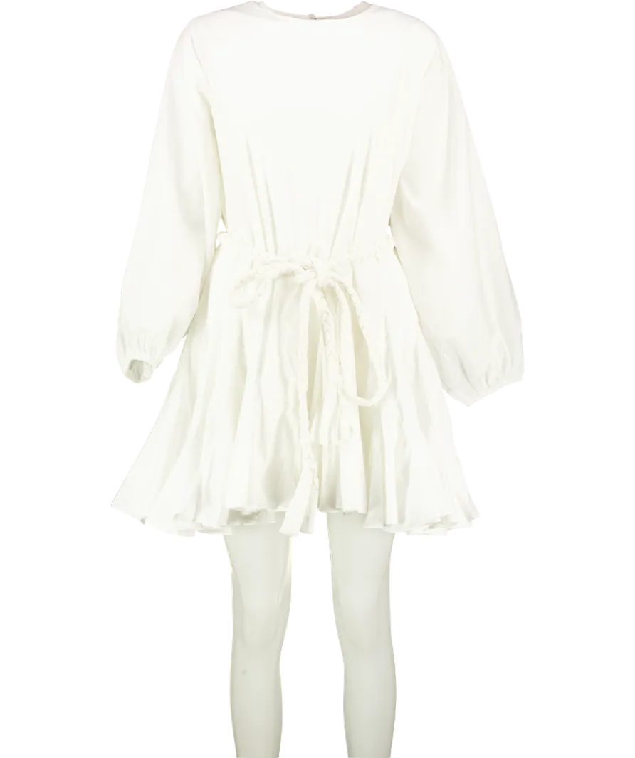 Rhode Resort White Ella Dress with braided belt UK M