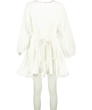 Rhode Resort White Ella Dress with braided belt UK M
