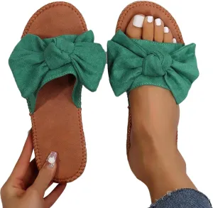 Sandal for Women Dressy Summer Premium Bowknot Open Toe Sandals Vintage Anti-Slip Breathable for Summer