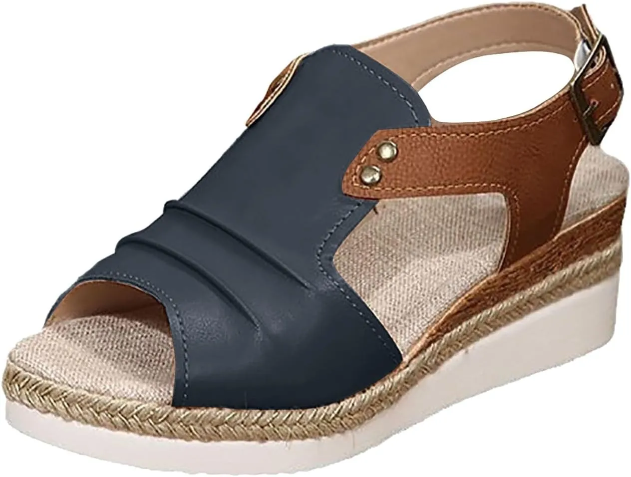 Sandalias Para Mujer Elegantes Orthopedic Sandals 2025 Summer Dressy Flat Comfortable Ankle Strap Espadrilles Sandals