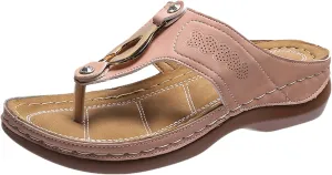 sandals women comfortable Orthopedic Sandals for Women, Women Summer Slippers with Arch Support Anti-Slip Breathable Sandal Vintage Flip Flop
