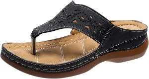 sandals women dressy Orthopedic Sandals for Women, Women Summer Slippers with Arch Support Anti-Slip Breathable Sandal Vintage Flip Flop for Women