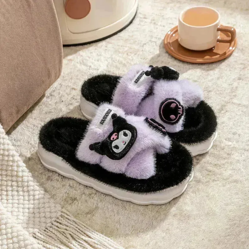 Sanrio Plush Cross Fluffy Slippers