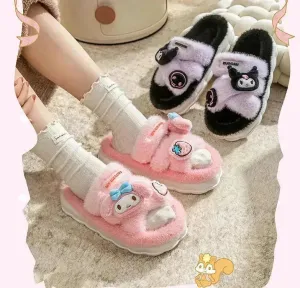 Sanrio Plush Cross Fluffy Slippers