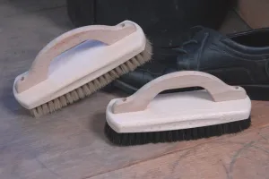Shoe shining brush with handle