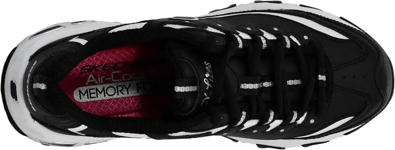 Skechers Women's D'Lites Fresh Start Memory Foam Lace-Up Sneaker