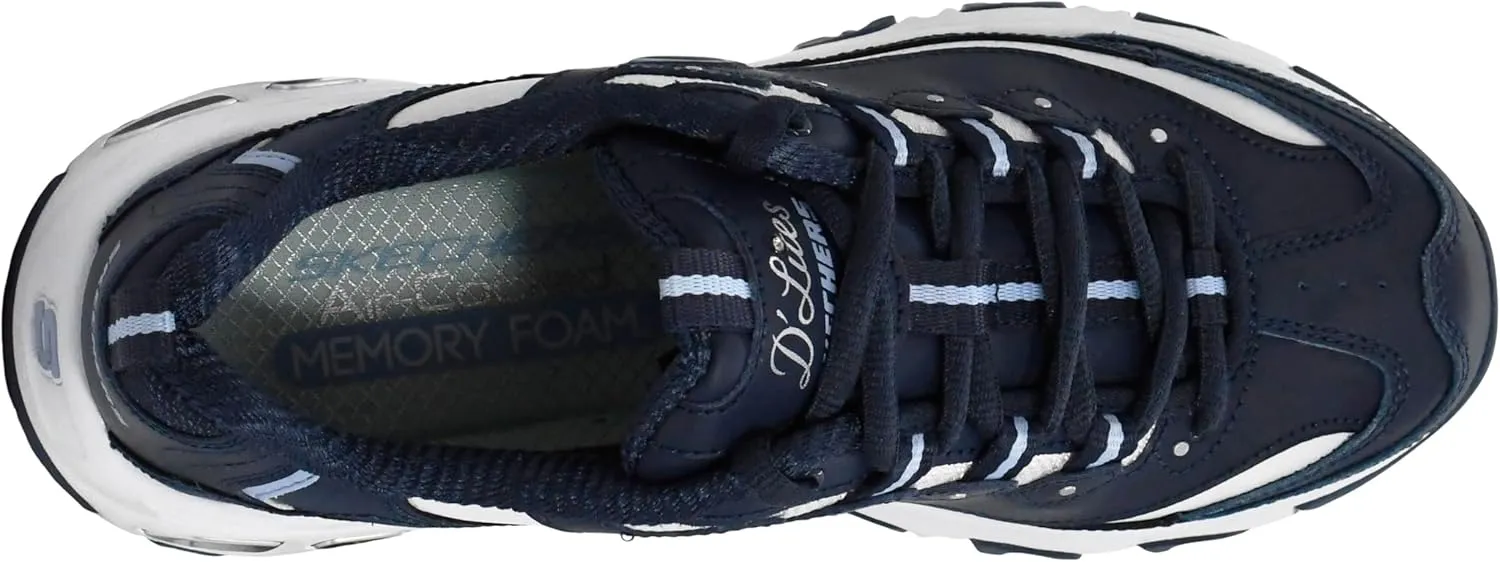 Skechers Women's D'Lites Fresh Start Memory Foam Lace-Up Sneaker