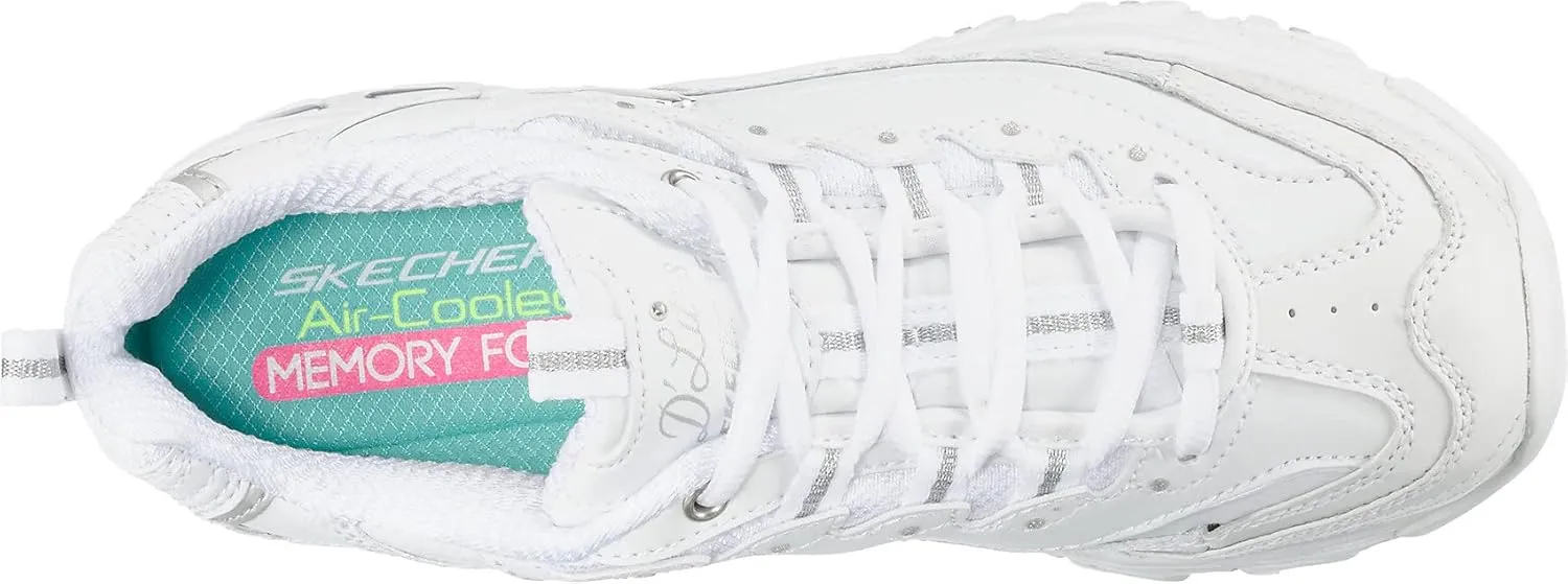 Skechers Women's D'Lites Fresh Start Memory Foam Lace-Up Sneaker