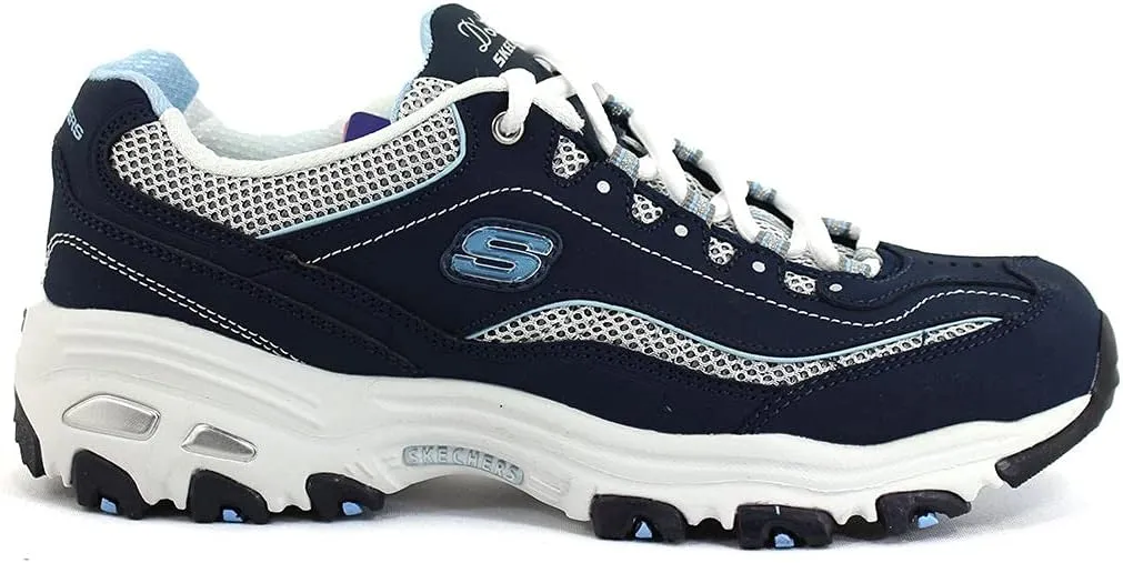 Skechers Women's D'Lites-Life Saver Memory Foam Lace-up Sneaker