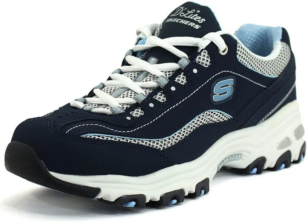 Skechers Women's D'Lites-Life Saver Memory Foam Lace-up Sneaker