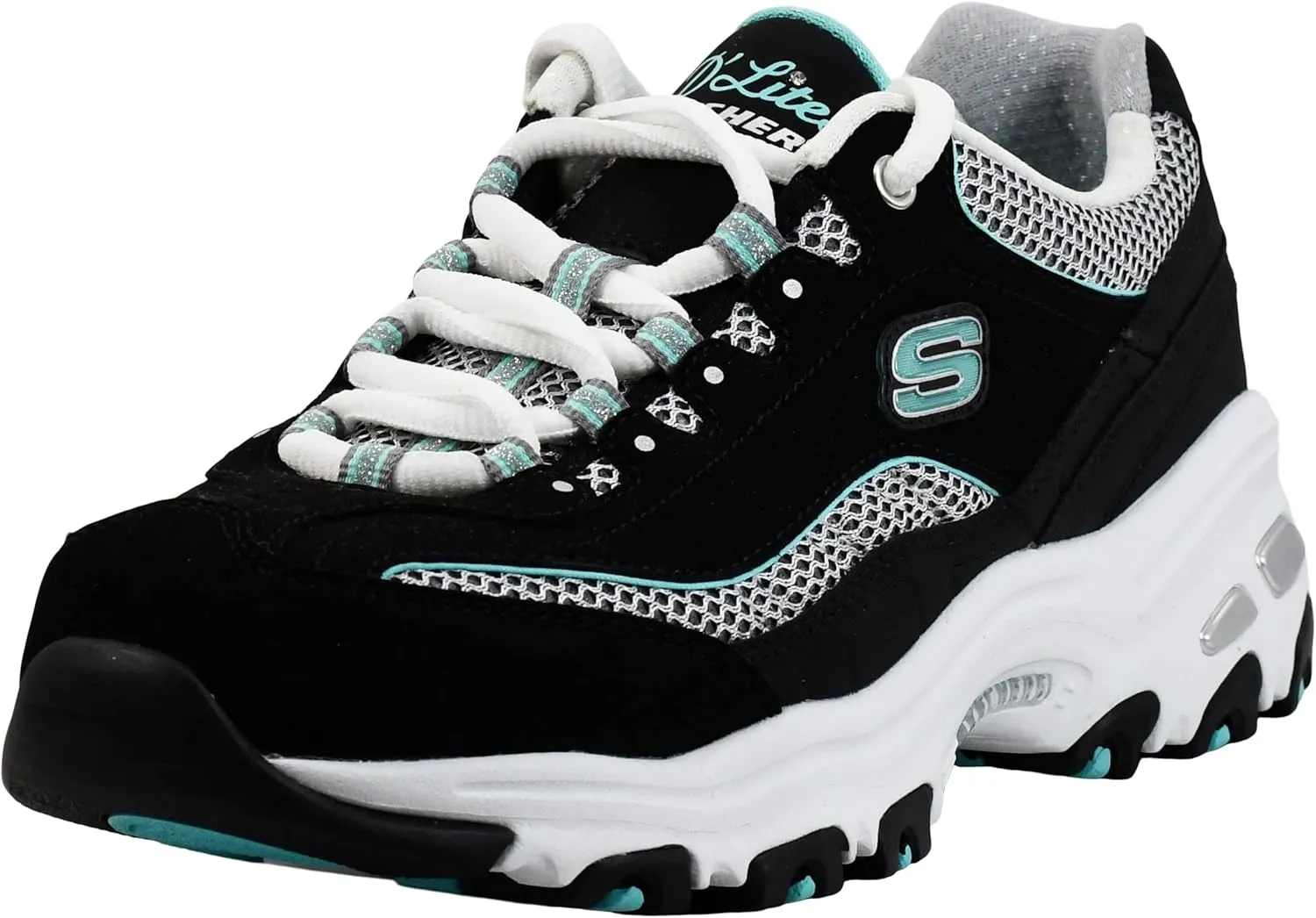 Skechers Women's D'Lites-Life Saver Memory Foam Lace-up Sneaker