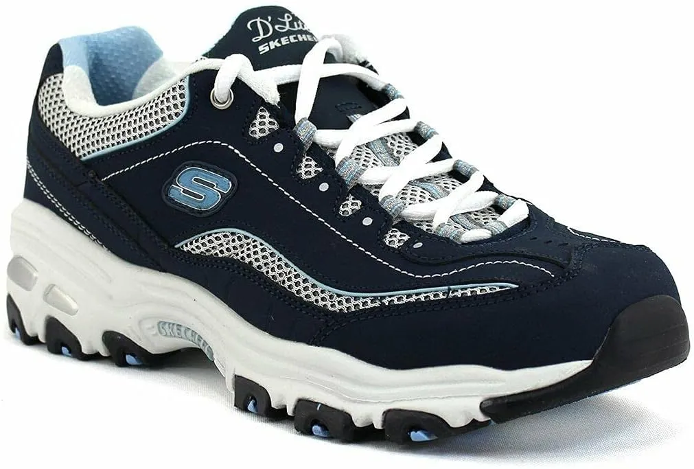 Skechers Women's D'Lites-Life Saver Memory Foam Lace-up Sneaker