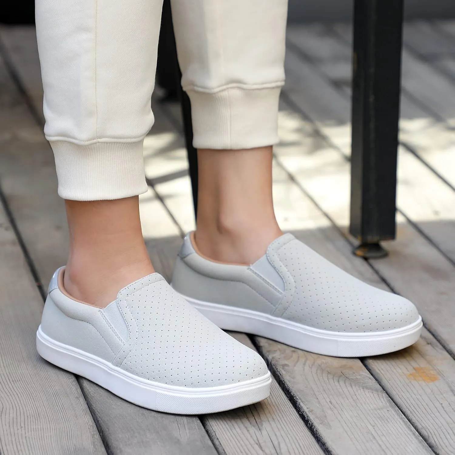 STQ Slip On Shoes for Women Comfort Fall Loafers Soft Business Casual Sneakers