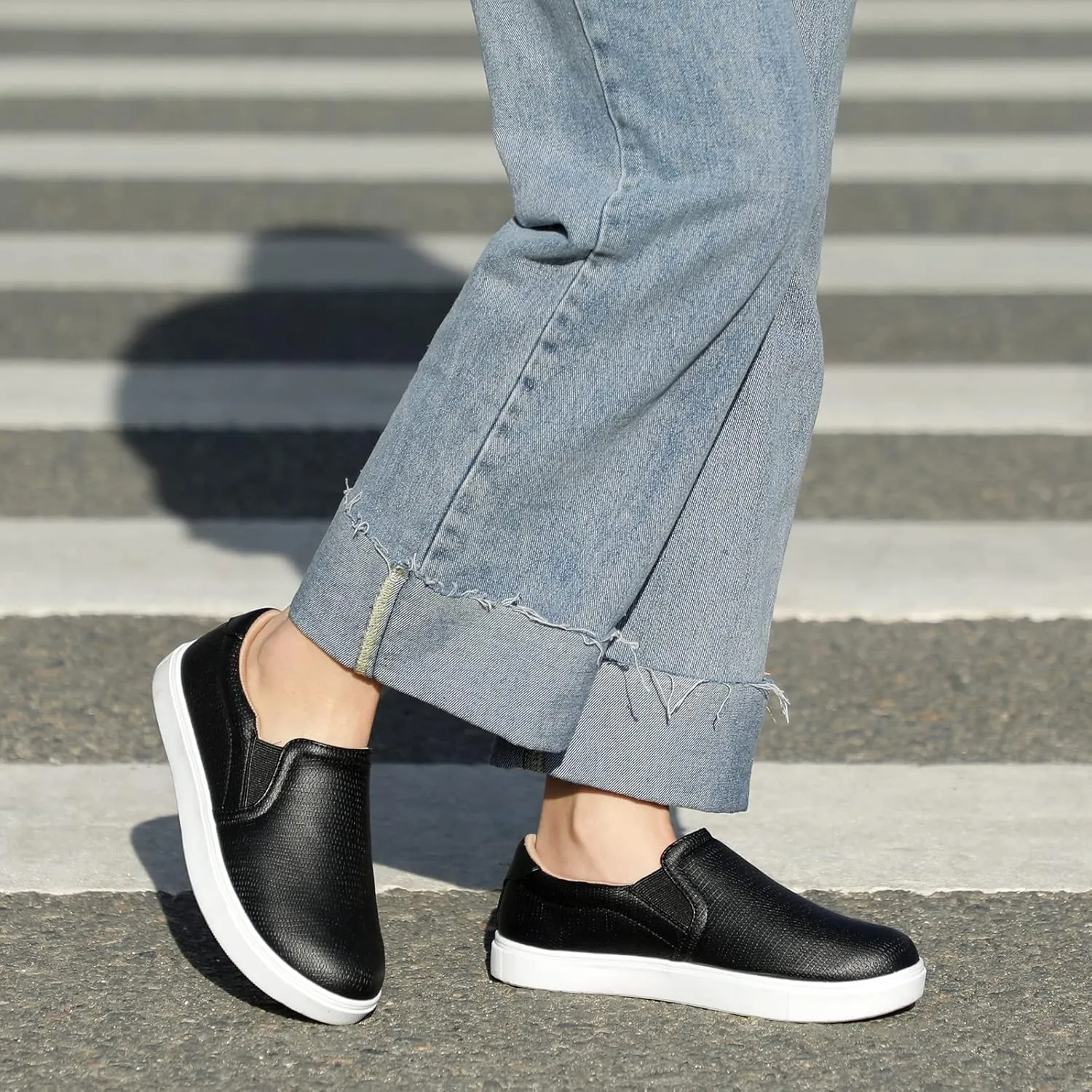 STQ Slip On Shoes for Women Comfort Fall Loafers Soft Business Casual Sneakers