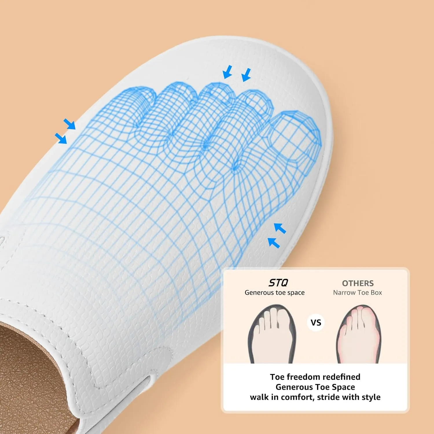 STQ Slip On Shoes for Women Comfort Fall Loafers Soft Business Casual Sneakers