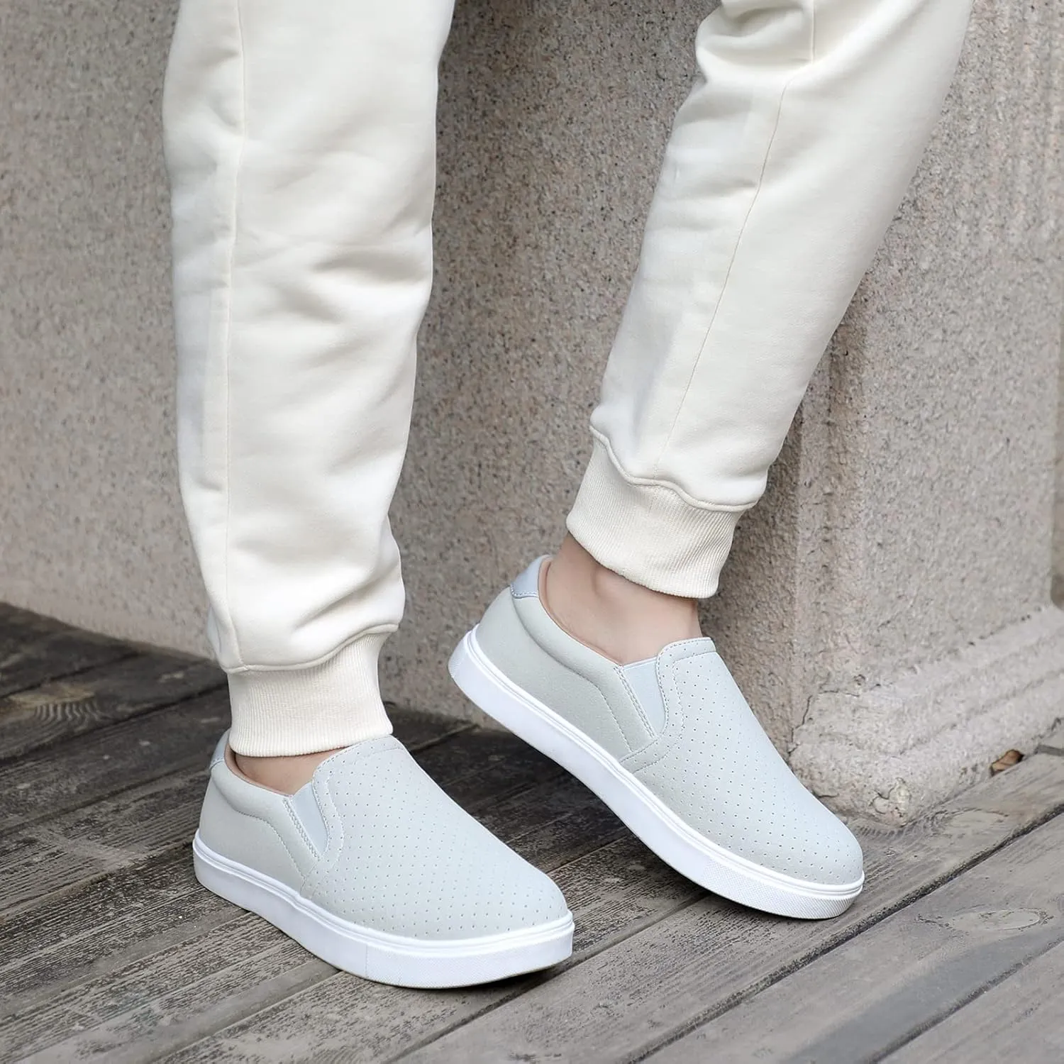 STQ Slip On Shoes for Women Comfort Fall Loafers Soft Business Casual Sneakers