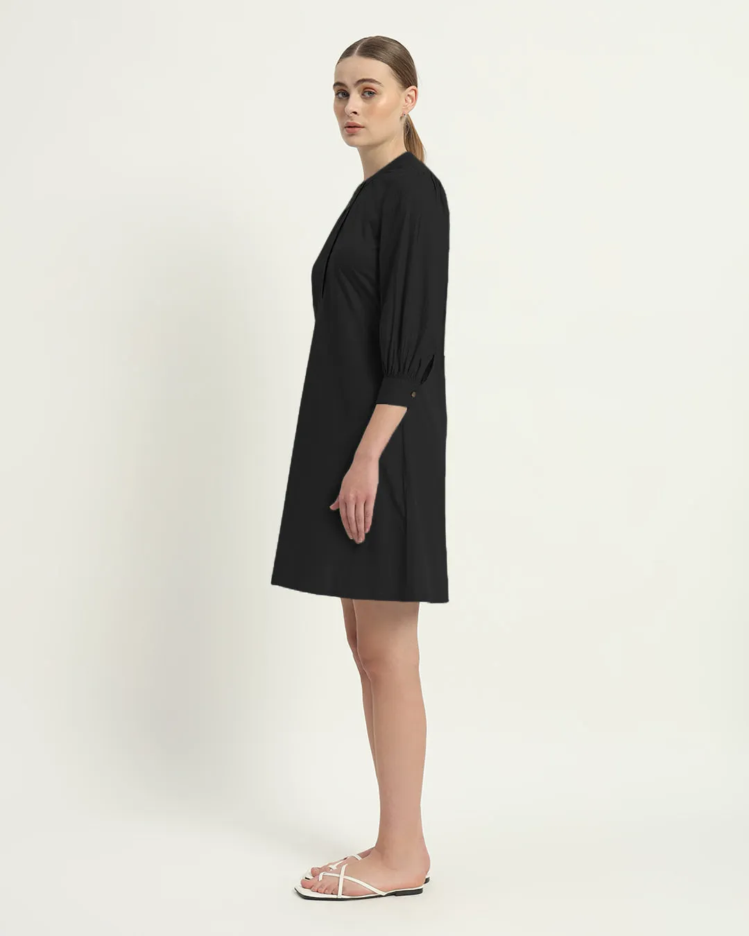 The Roslyn Noir Cotton Dress
