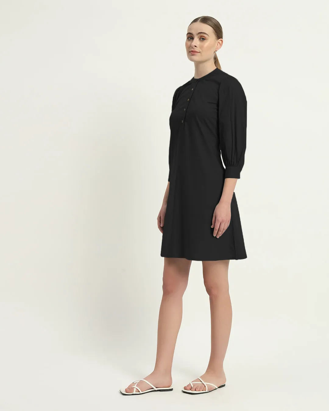 The Roslyn Noir Cotton Dress
