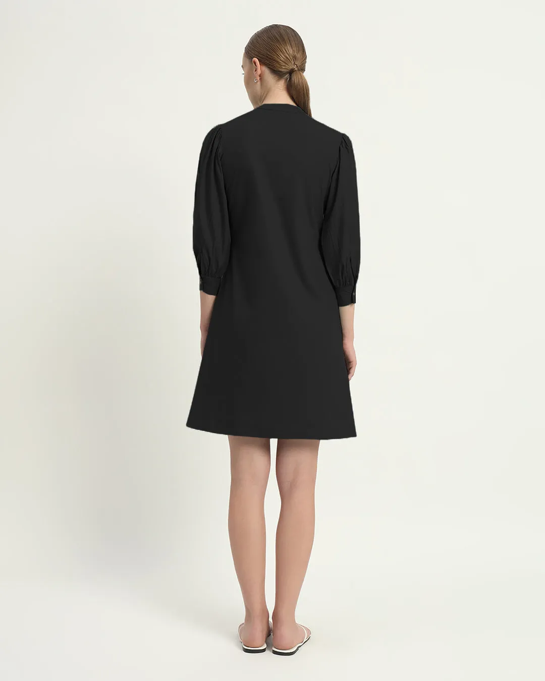 The Roslyn Noir Cotton Dress
