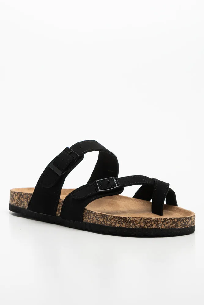 Toe Post Sandal Black