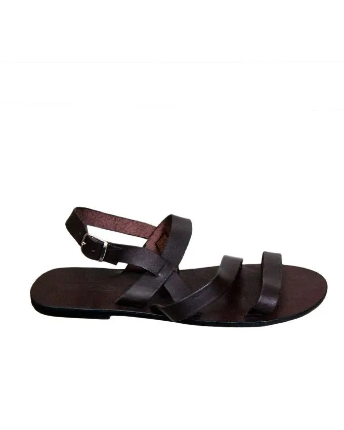 Two Tone Wing Strap Leather Sandals