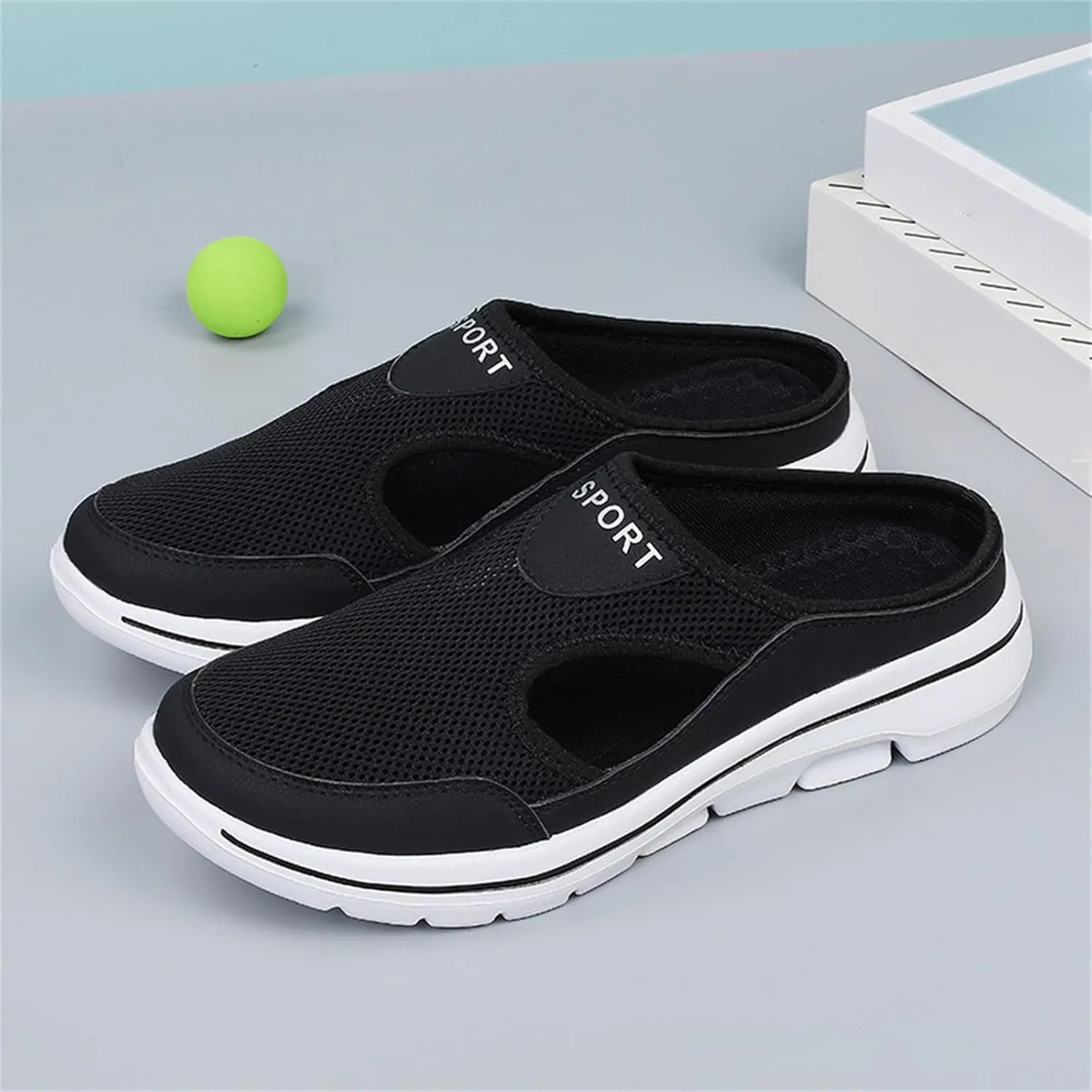 Unisex Slippers for Home Casual Slip On Clog Mules Open Back Comfortable Walking Shoes Lightweight Breathable Closed Toe Slides for Men and Women