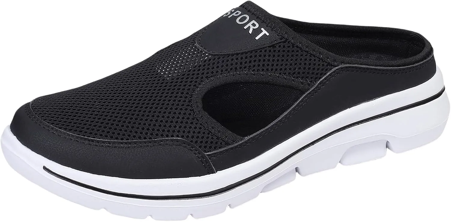 Unisex Slippers for Home Casual Slip On Clog Mules Open Back Comfortable Walking Shoes Lightweight Breathable Closed Toe Slides for Men and Women