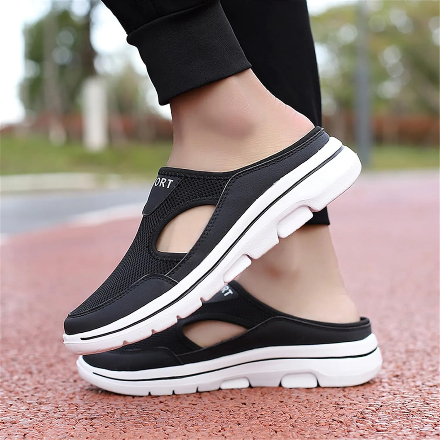 Unisex Slippers for Home Casual Slip On Clog Mules Open Back Comfortable Walking Shoes Lightweight Breathable Closed Toe Slides for Men and Women