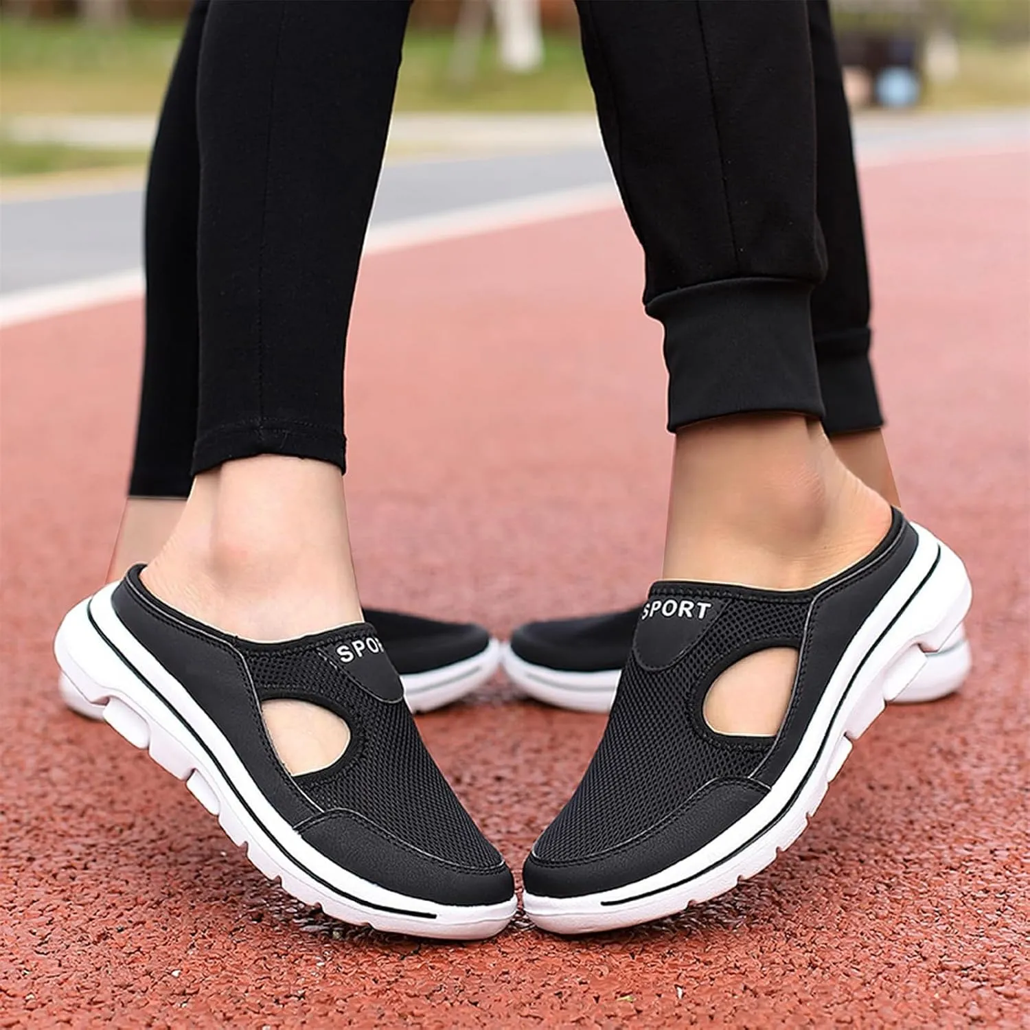 Unisex Slippers for Home Casual Slip On Clog Mules Open Back Comfortable Walking Shoes Lightweight Breathable Closed Toe Slides for Men and Women