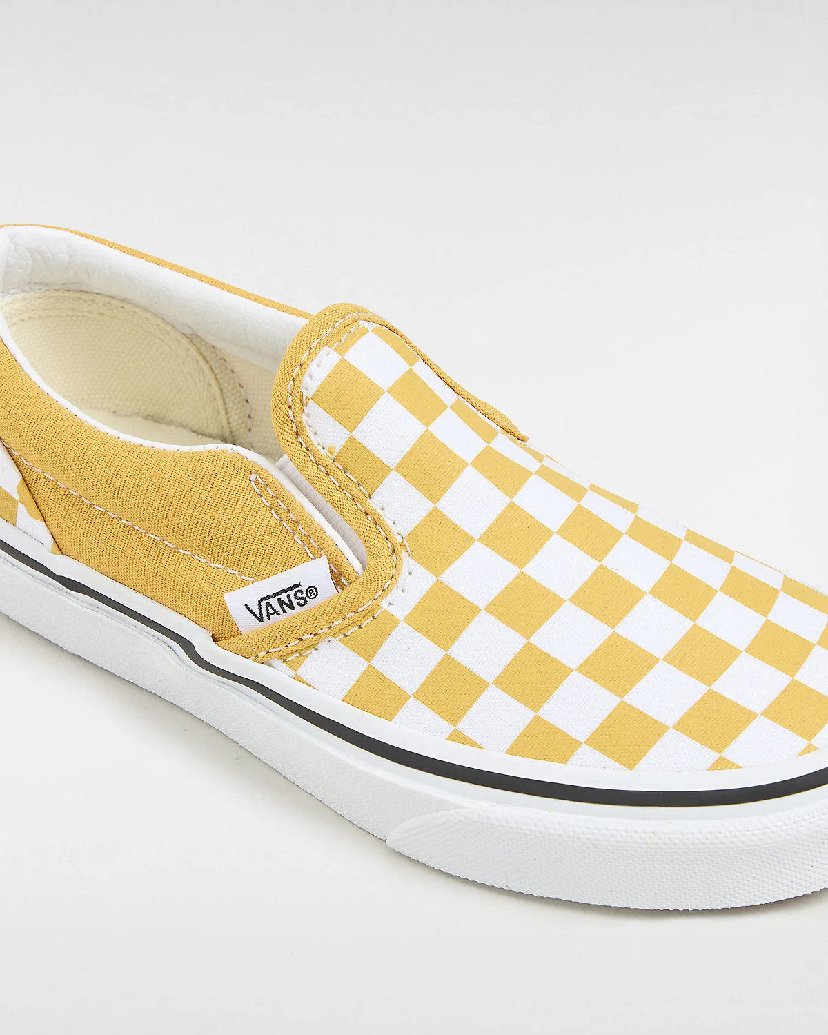 VANS Kids Classic Slip-On Color Theory Checkerboard Trainers - Golden Glow