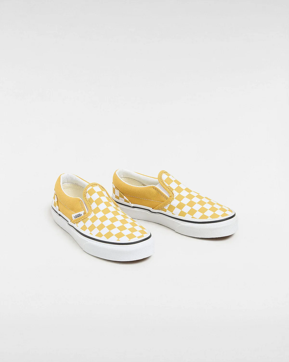 VANS Kids Classic Slip-On Color Theory Checkerboard Trainers - Golden Glow
