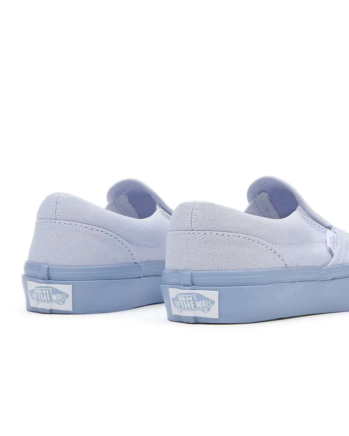 VANS Kids Classic Slip-On Glossy Sidewall Trainers - Blue