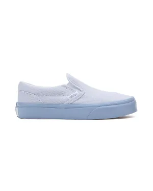 VANS Kids Classic Slip-On Glossy Sidewall Trainers - Blue