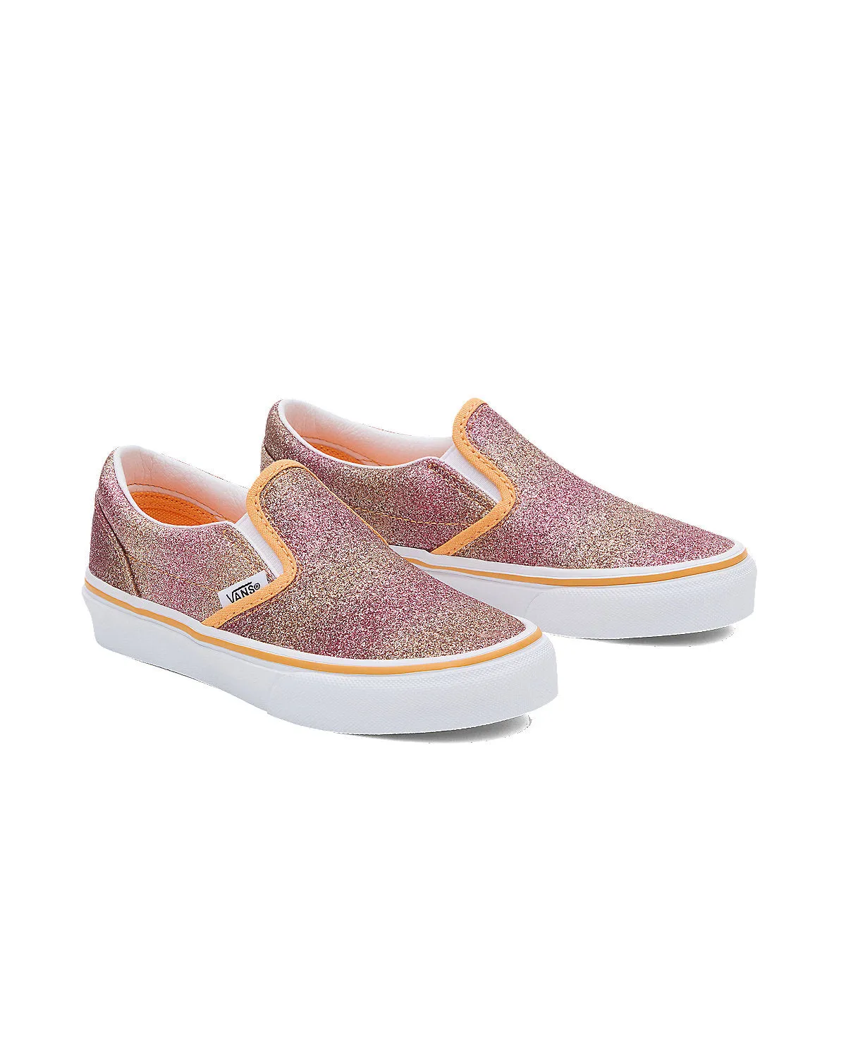 VANS Kids Classic Slip-On Sunrise Glitter Trainers - Multicoloured