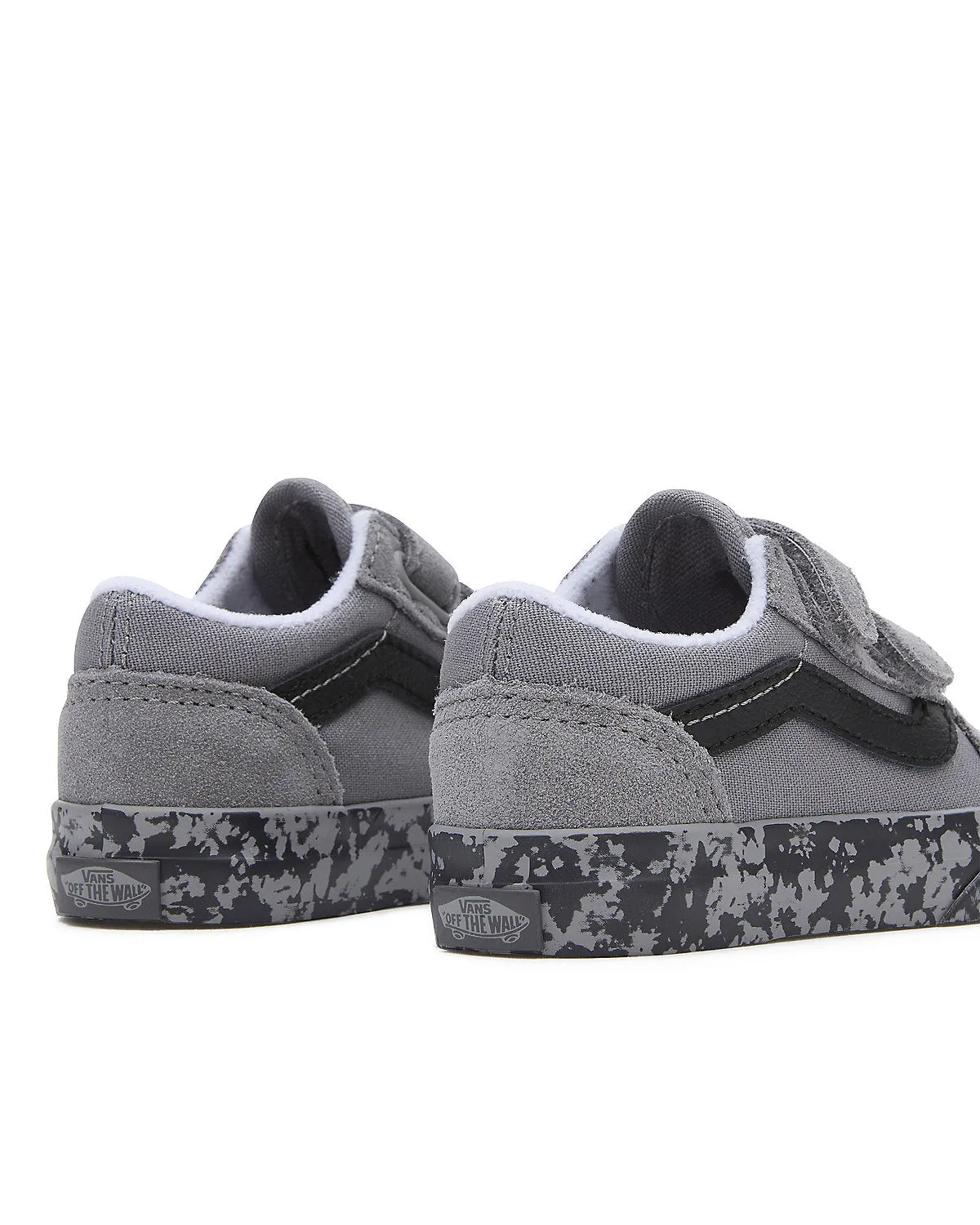 VANS Toddler Old Skool V Tie Dye Sidewall Trainers - Grey