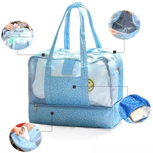 Waterproof Dry Wet Depart Bag - Travel, Swimming, Beach Organizer Tote Storage Bag